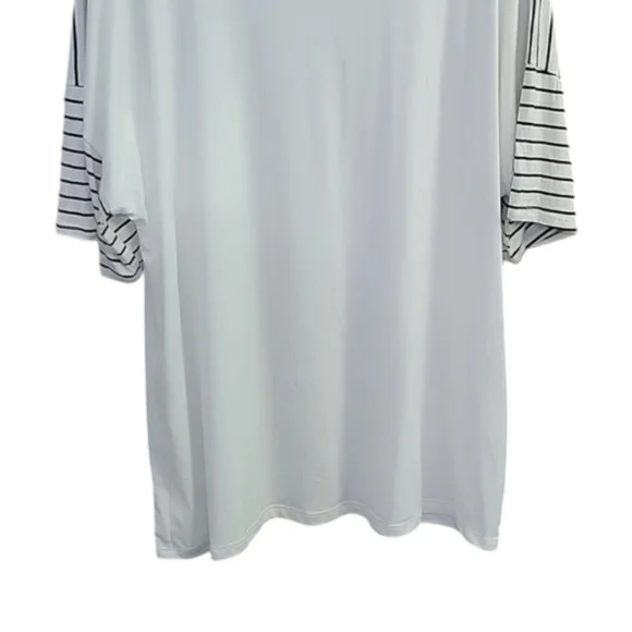 NWOT - Watermelon Black and White Striped Pocket T Shirt - Size 3X - Picture 9 of 9